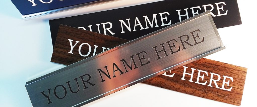 metal name plates